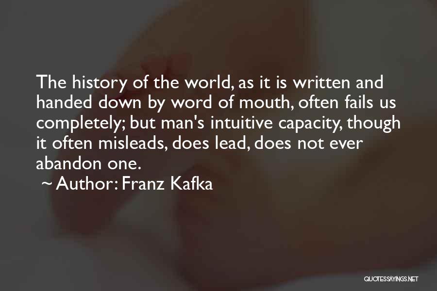 Abandon Love Quotes By Franz Kafka