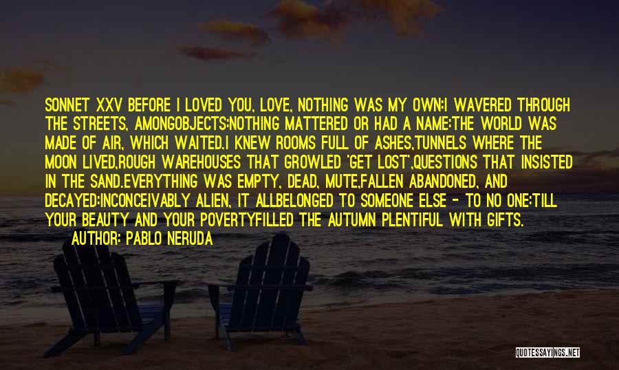Abandoned Love Quotes By Pablo Neruda