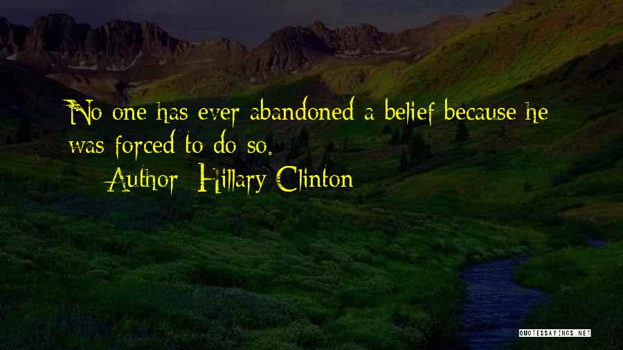 Abandoned Quotes By Hillary Clinton
