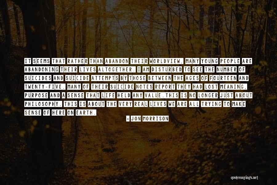 Abandoning People Quotes By Jon Morrison