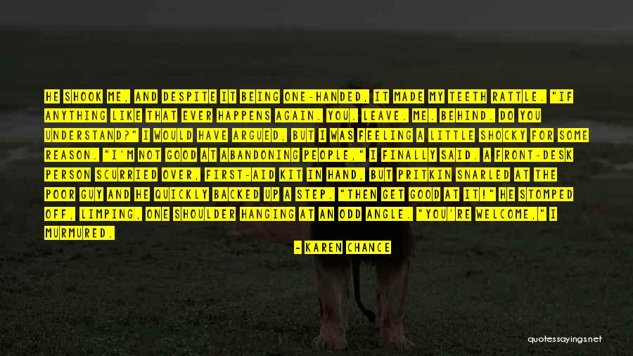 Abandoning People Quotes By Karen Chance