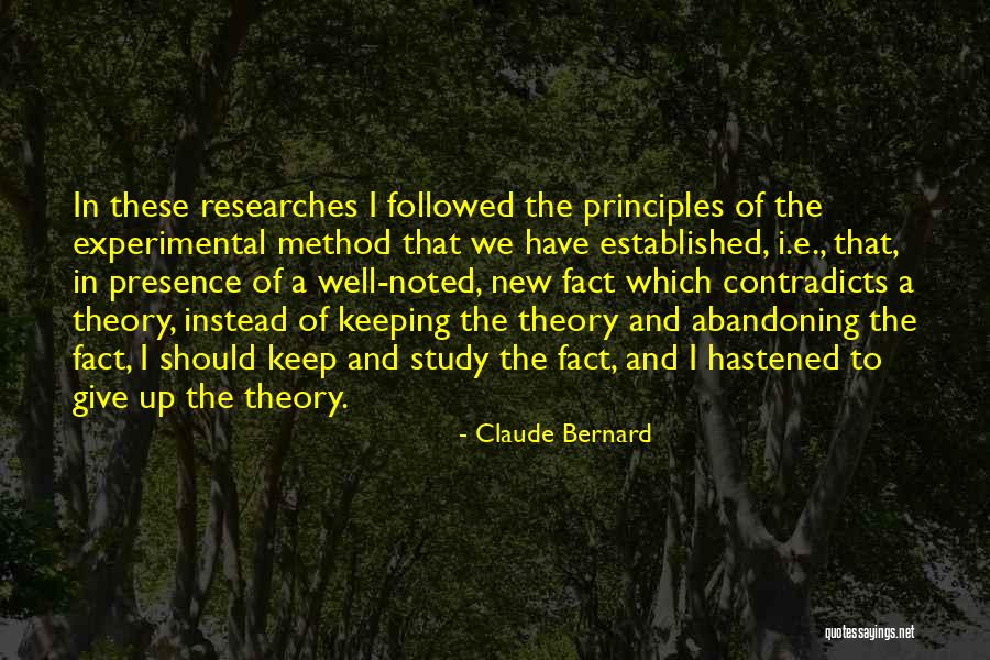 Abandoning Quotes By Claude Bernard