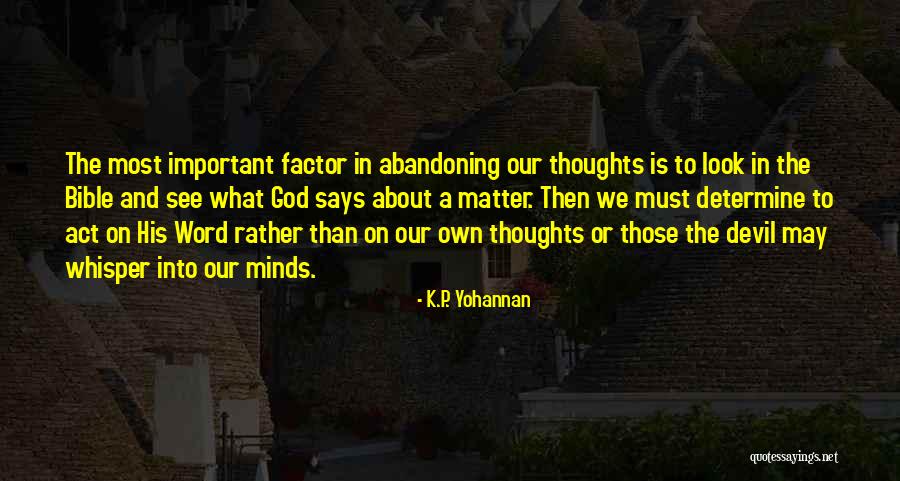 Abandoning Quotes By K.P. Yohannan