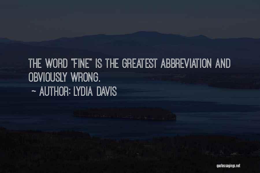 Abbreviation Quotes By Lydia Davis