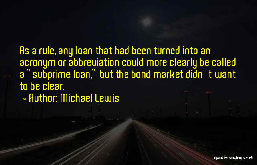 Abbreviation Quotes By Michael Lewis