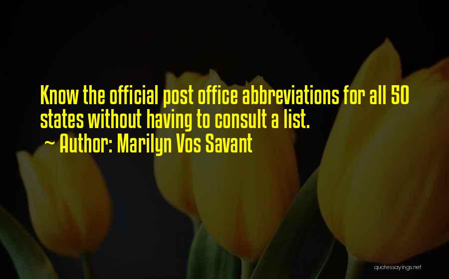 Abbreviations Quotes By Marilyn Vos Savant