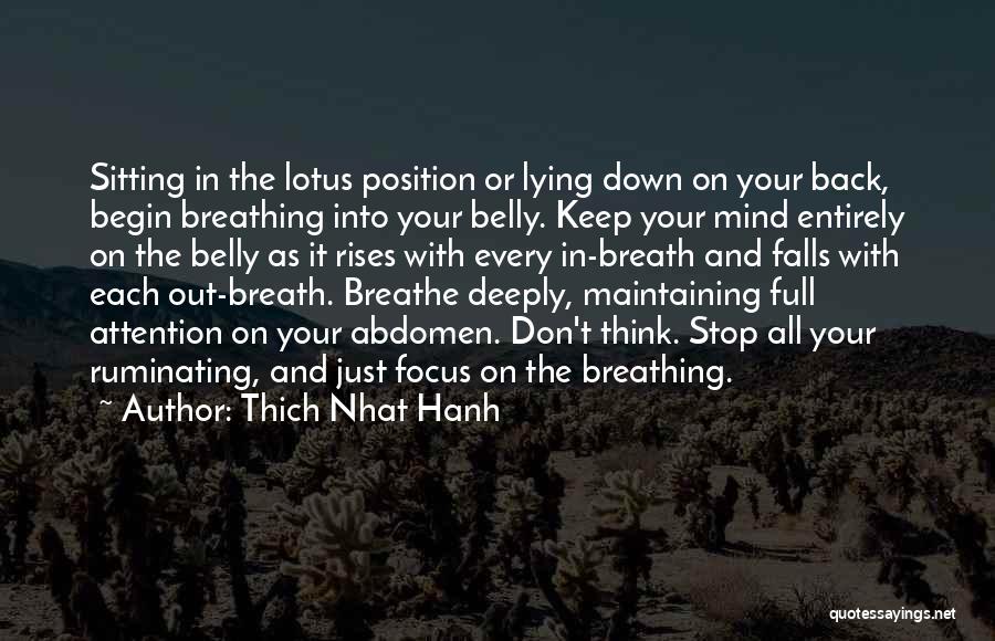 Abdomen Quotes By Thich Nhat Hanh