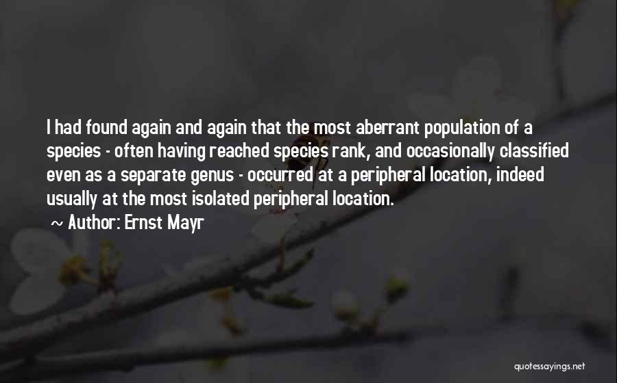 Aberrant Quotes By Ernst Mayr