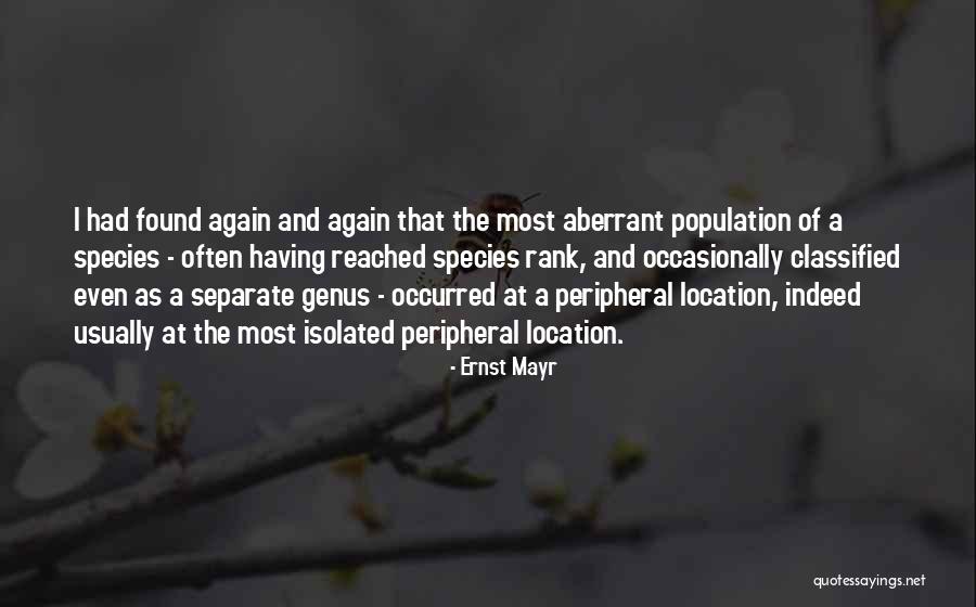 Aberrant Quotes By Ernst Mayr