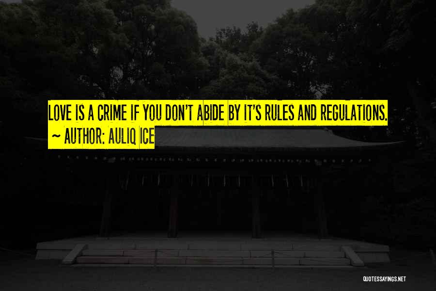 Abide By Rules Quotes By Auliq Ice
