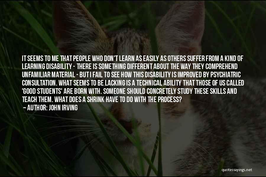 Ability In Disability Quotes By John Irving