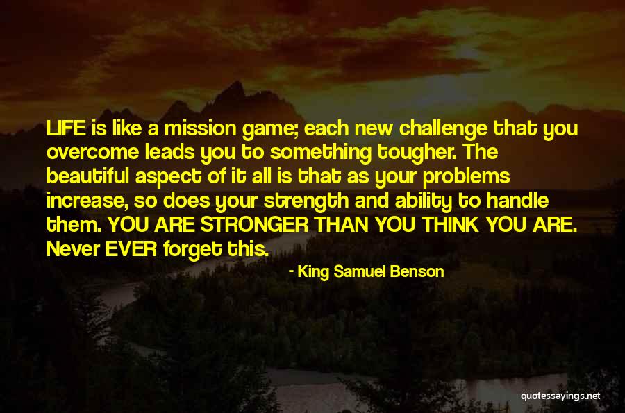 Ability To Handle Quotes By King Samuel Benson Ability To Handle Quotes By King Samuel Benson