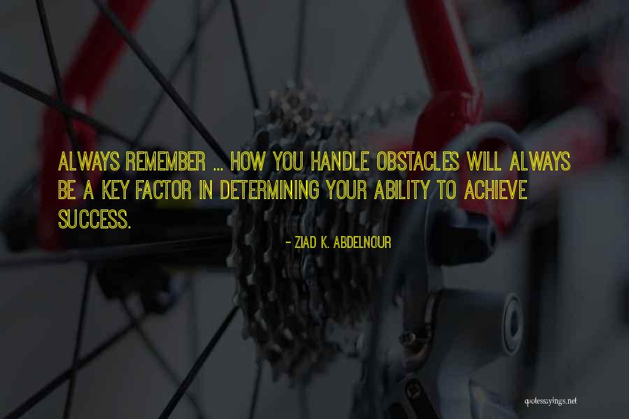 Ability To Handle Quotes By Ziad K. Abdelnour Ability To Handle Quotes By Ziad K. Abdelnour