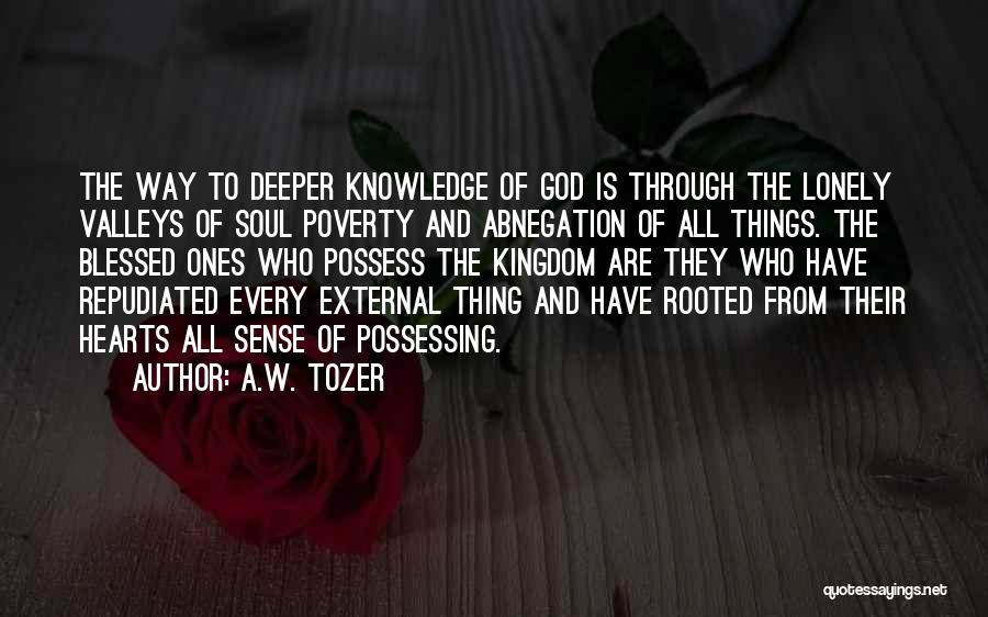 Abnegation Quotes By A.W. Tozer