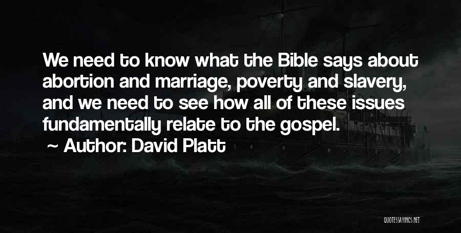 Abortion From The Bible Quotes By David Platt