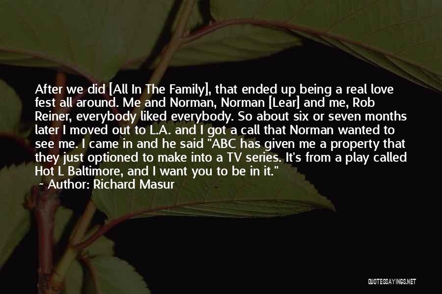 About Being In Love Quotes By Richard Masur