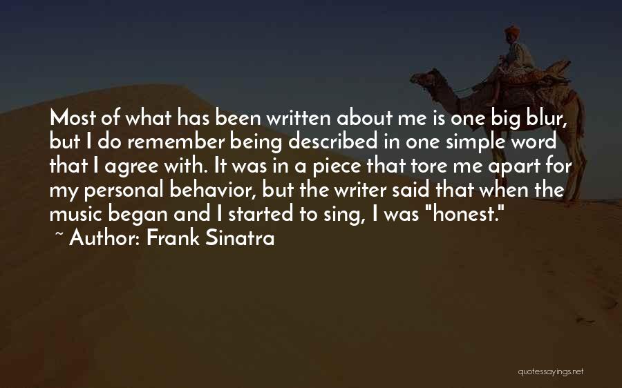 About Being Me Quotes By Frank Sinatra