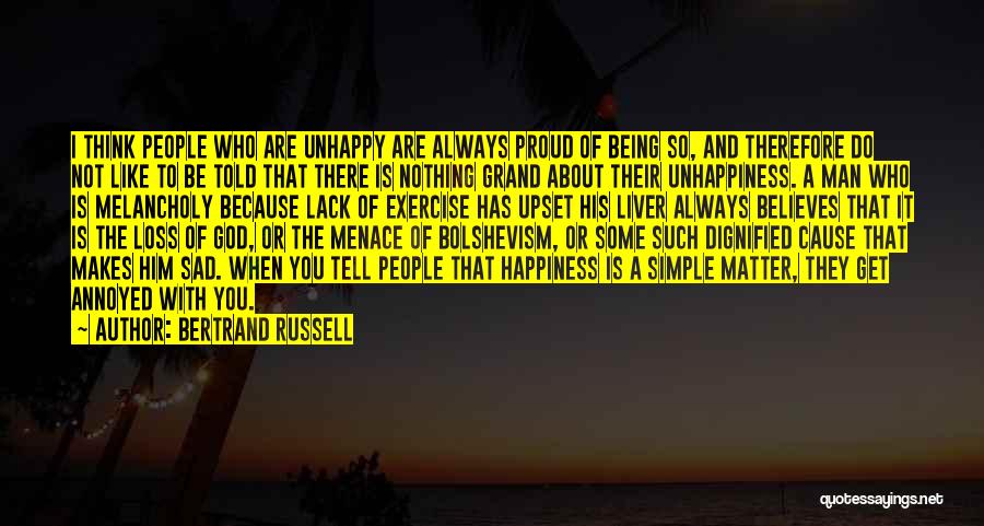 About Being Sad Quotes By Bertrand Russell