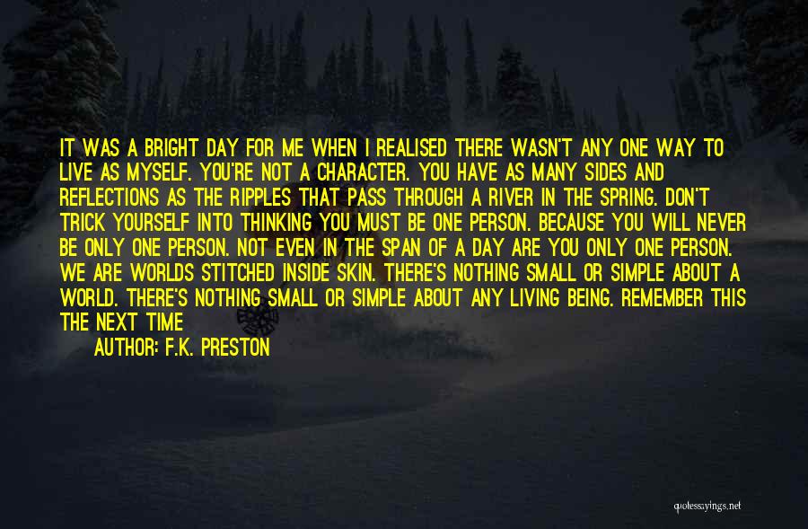 About Being Simple Quotes By F.K. Preston