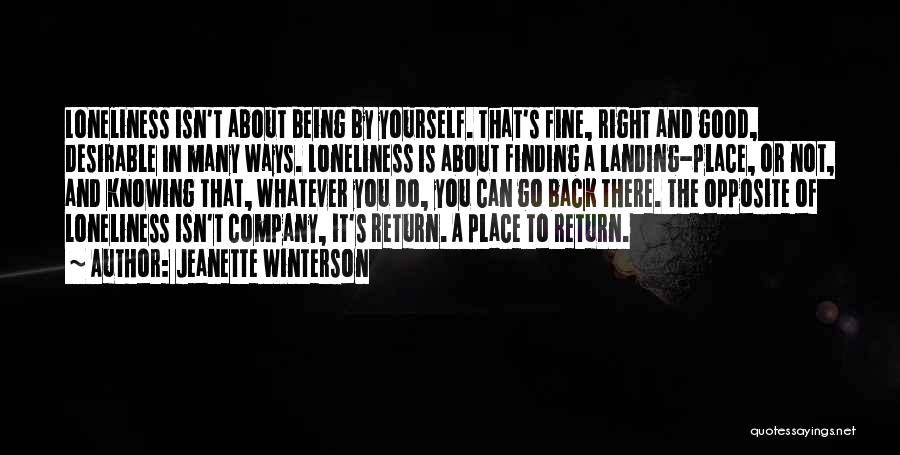 About Being Yourself Quotes By Jeanette Winterson