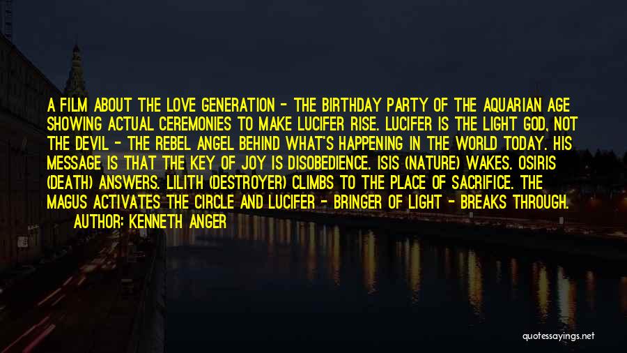 About Birthday Quotes By Kenneth Anger