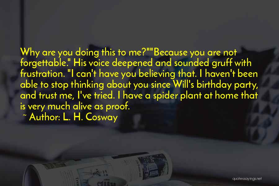 About Birthday Quotes By L. H. Cosway