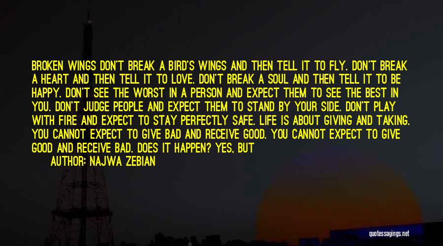 About Broken Heart Quotes By Najwa Zebian