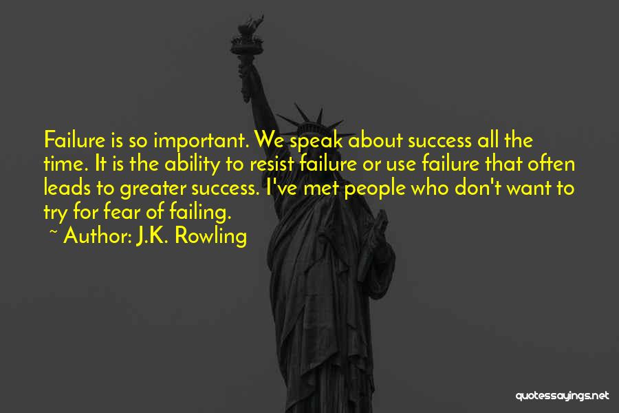 About Failure To Success Quotes By J.K. Rowling