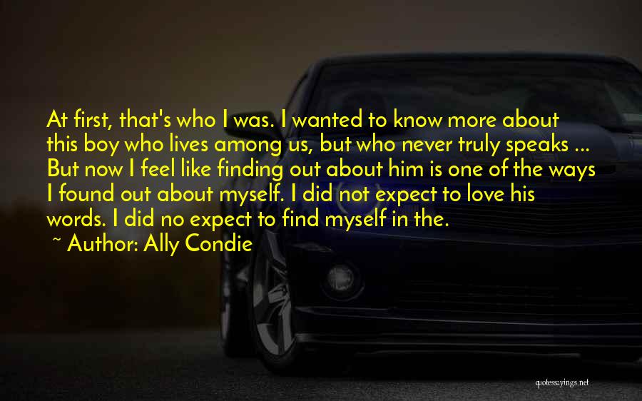 About Finding Love Quotes By Ally Condie