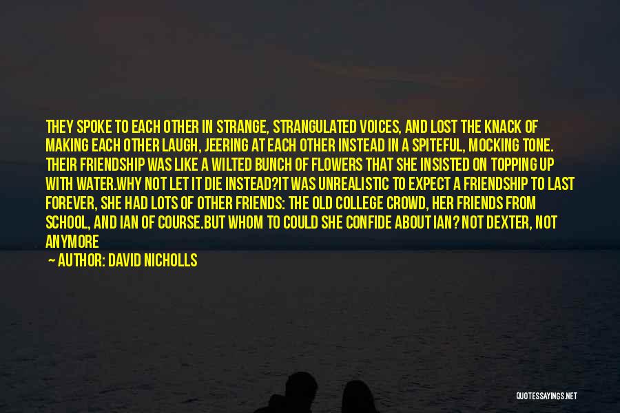 About Friendship Quotes By David Nicholls
