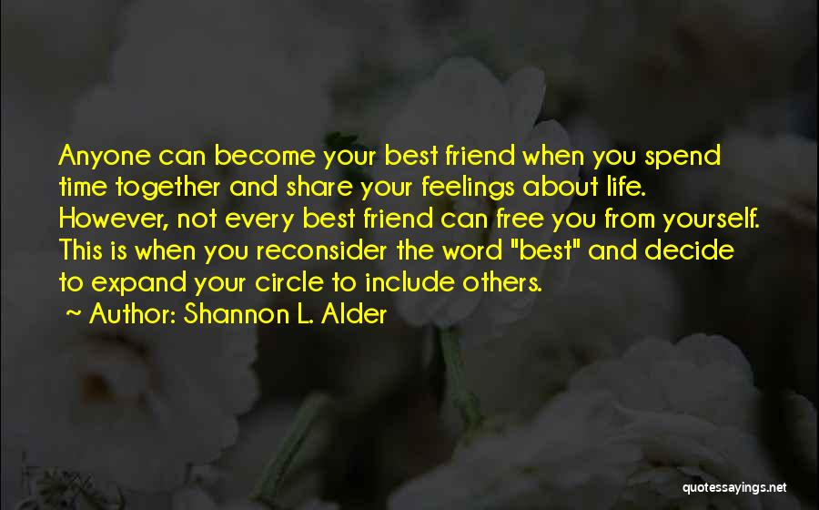About Friendship Quotes By Shannon L. Alder