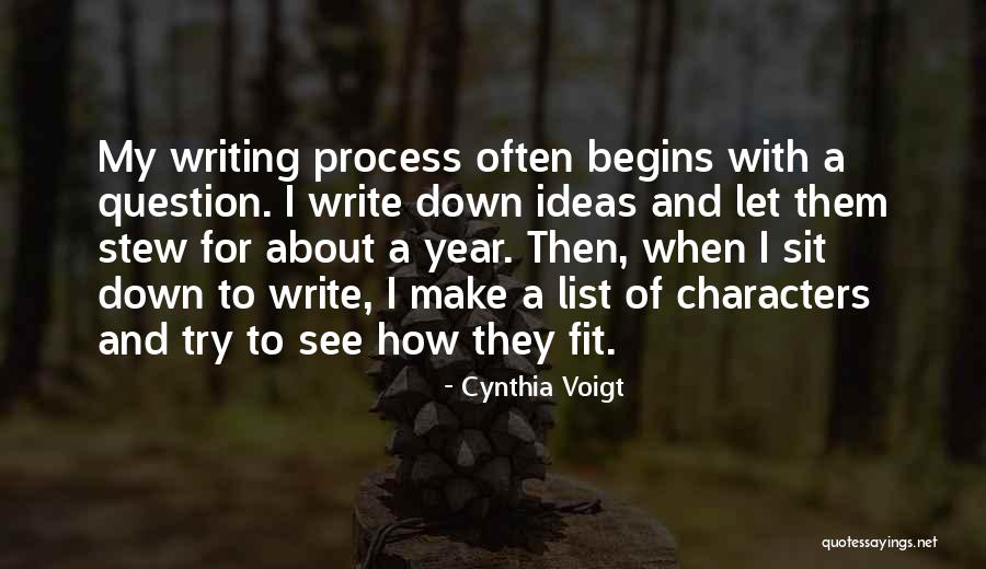 About Ideas Quotes By Cynthia Voigt About Ideas Quotes By Cynthia Voigt