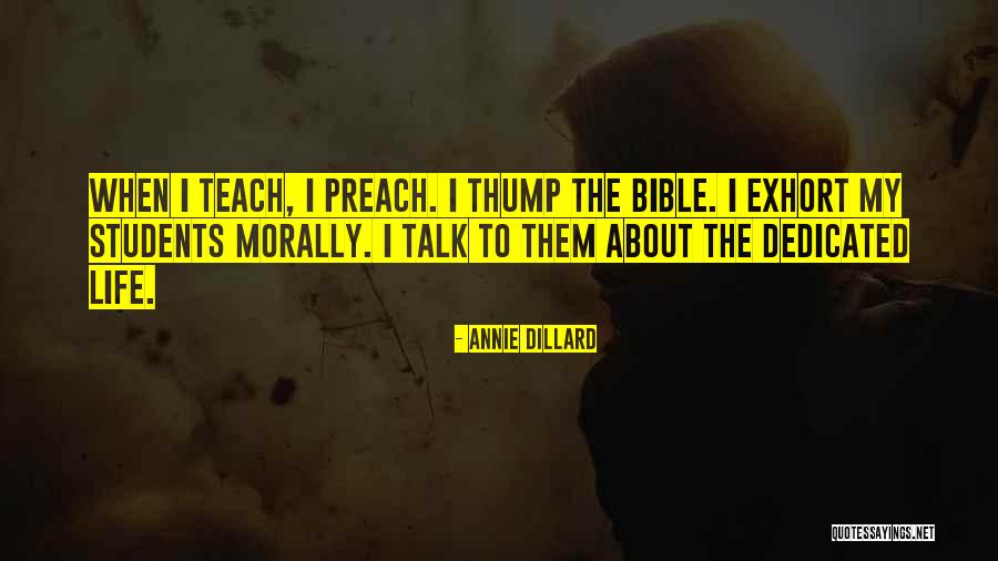 About Life Bible Quotes By Annie Dillard