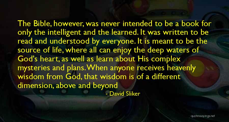 About Life Bible Quotes By David Sliker