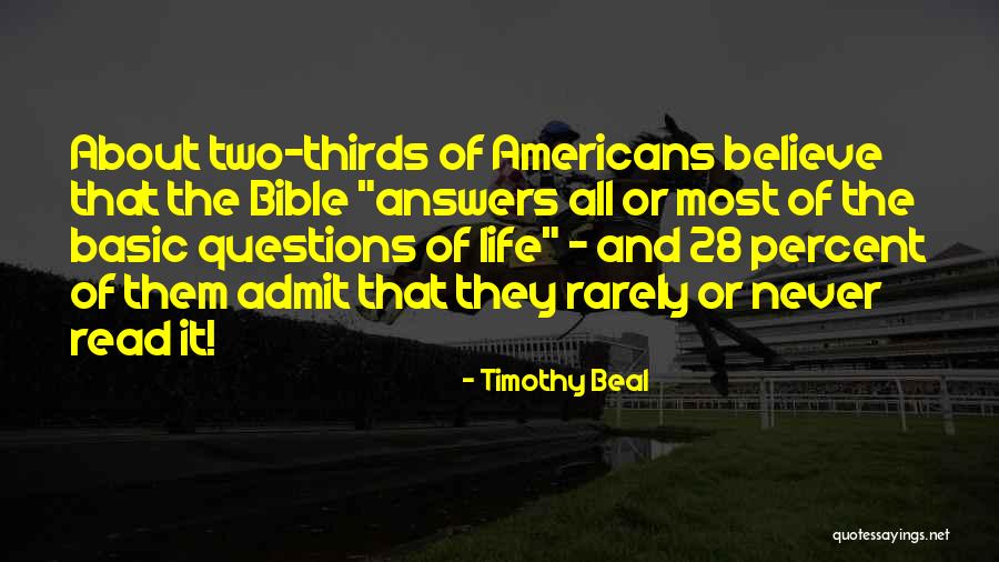 About Life Bible Quotes By Timothy Beal