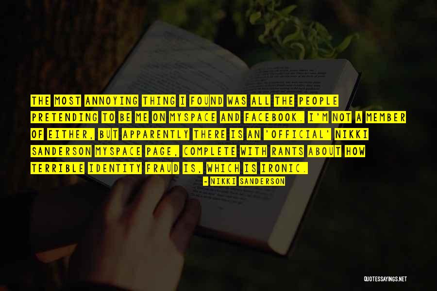 About Me Facebook Quotes By Nikki Sanderson