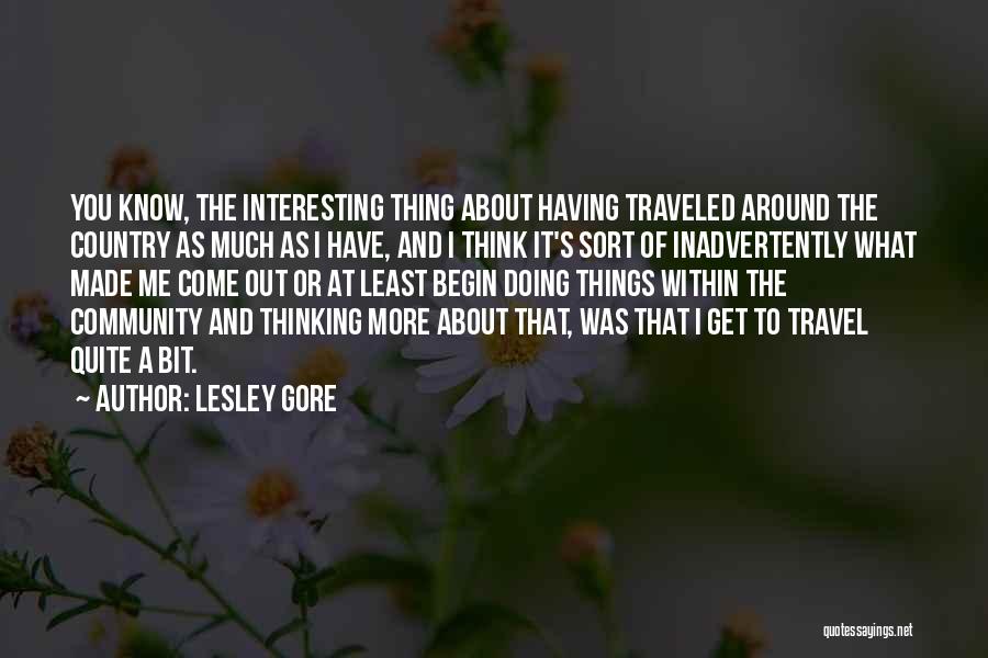 About Me Travel Quotes By Lesley Gore