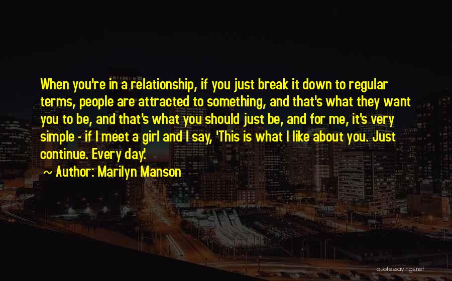 About Simple Girl Quotes By Marilyn Manson