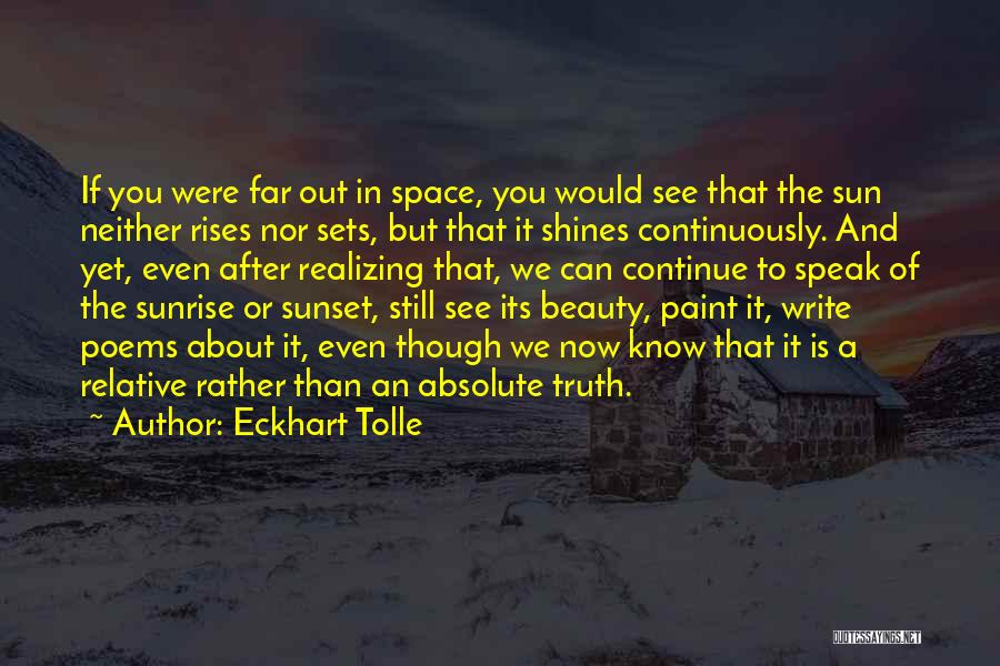 About The Beauty Quotes By Eckhart Tolle