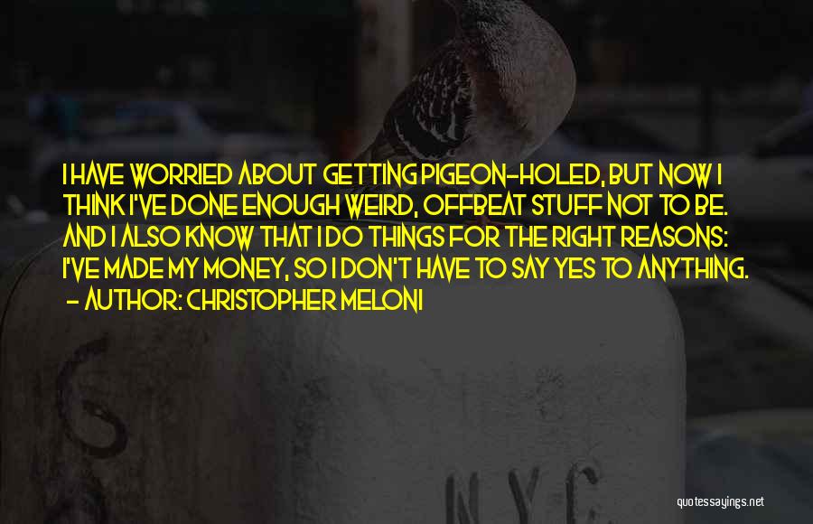 About The Money Quotes By Christopher Meloni