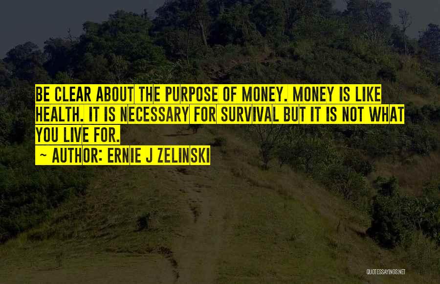 About The Money Quotes By Ernie J Zelinski