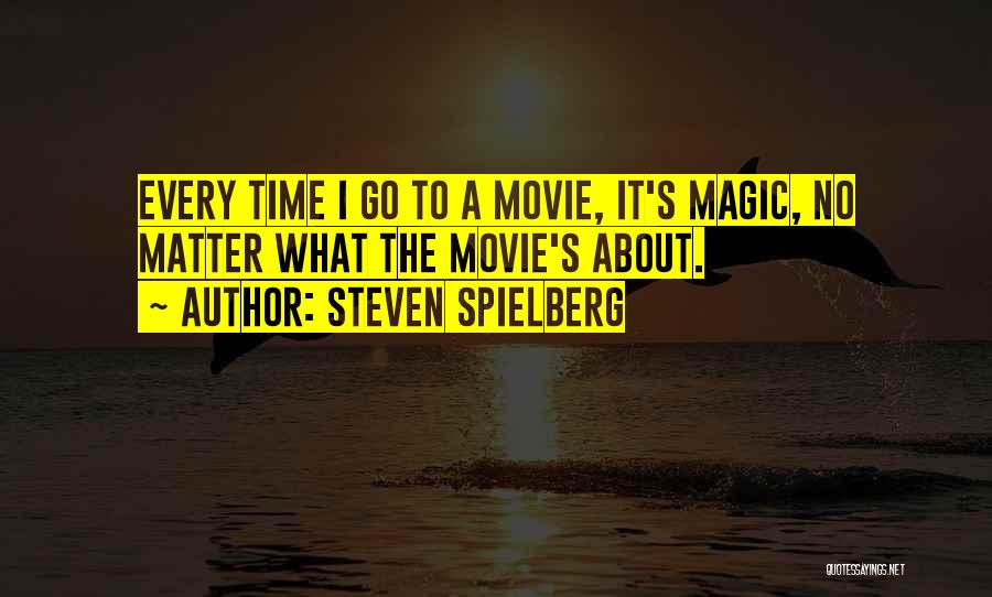 About The Time Movie Quotes By Steven Spielberg