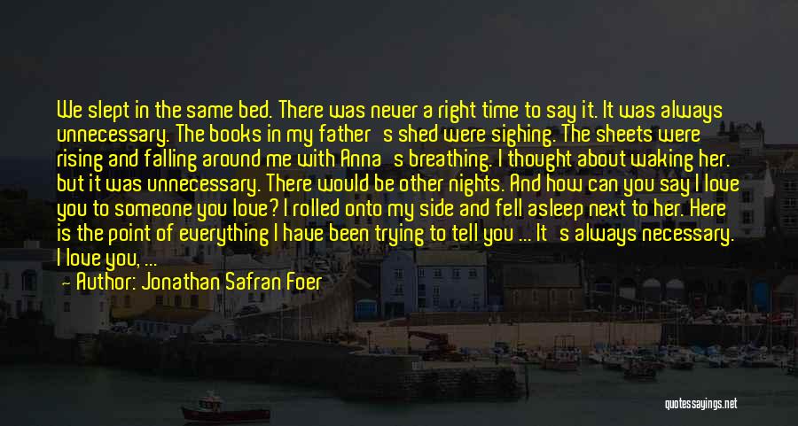 About To Fall In Love Quotes By Jonathan Safran Foer