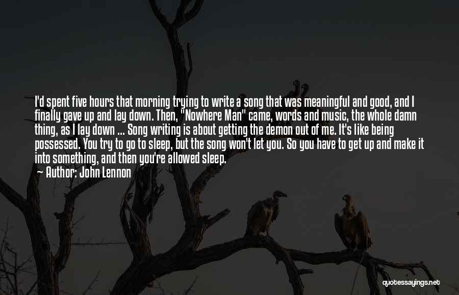 About To Sleep Quotes By John Lennon