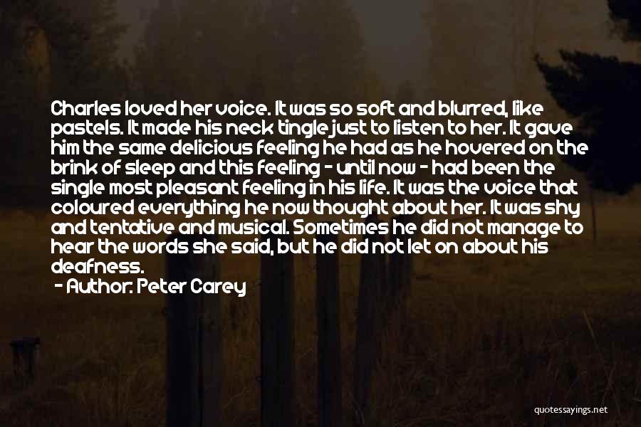 About To Sleep Quotes By Peter Carey