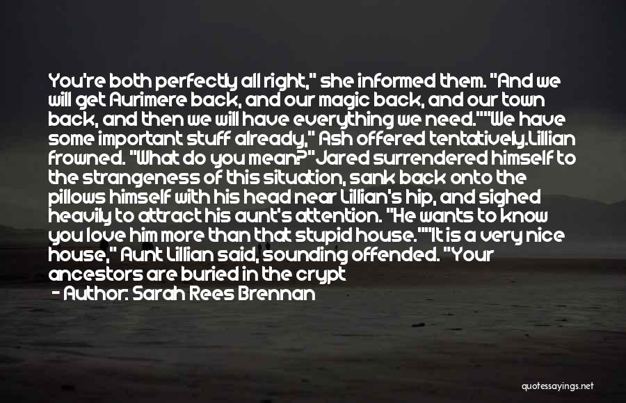 About You Love Quotes By Sarah Rees Brennan