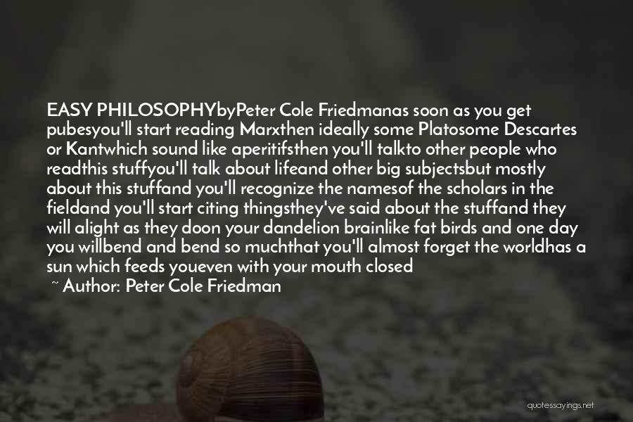 About Your Day Quotes By Peter Cole Friedman