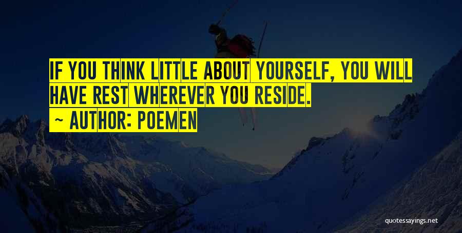 About Yourself Quotes By Poemen