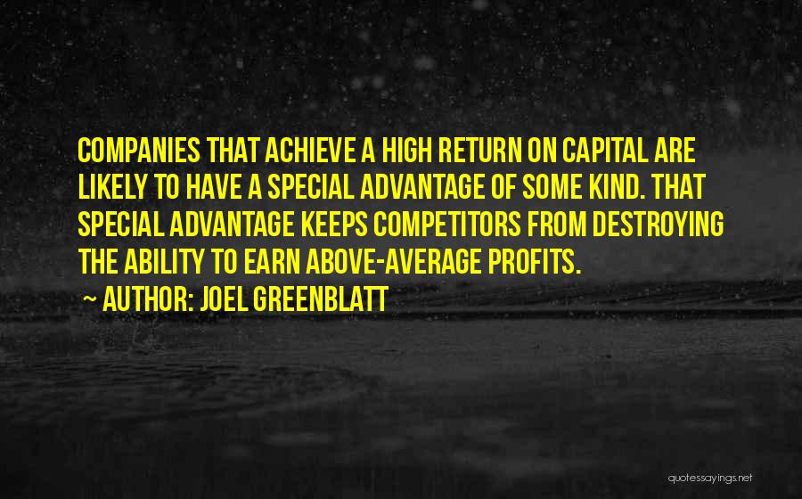 Above Average Quotes By Joel Greenblatt