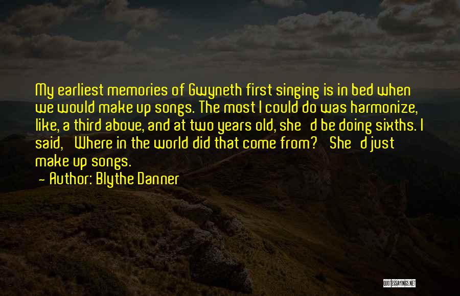 Above The Bed Quotes By Blythe Danner